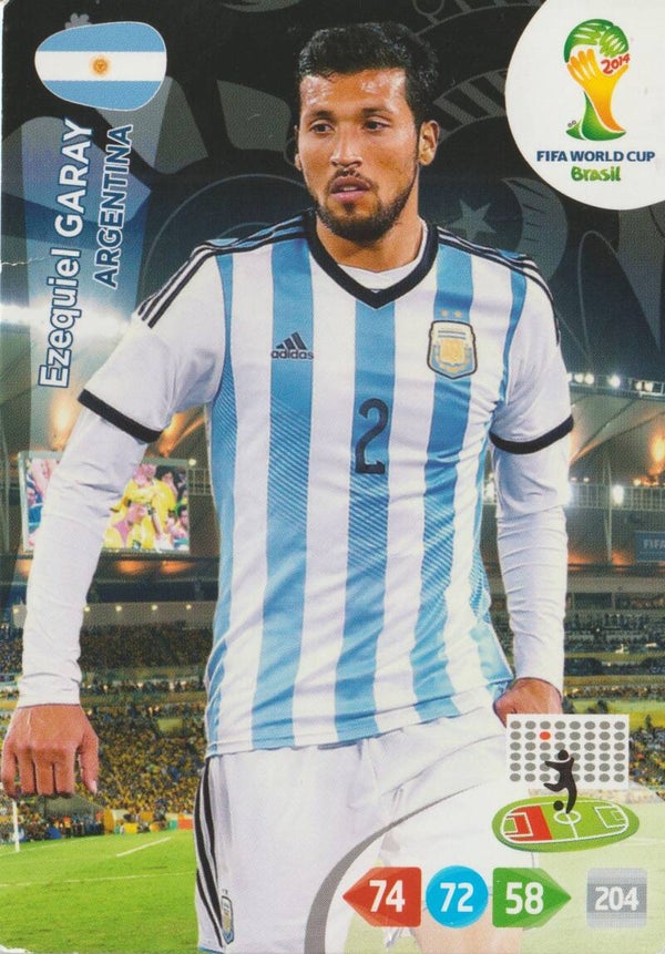 #10: Ezequiel Garay (Argentina) - Panini ADRENALYN XL - FIFA WORLD CUP BRASIL 2014