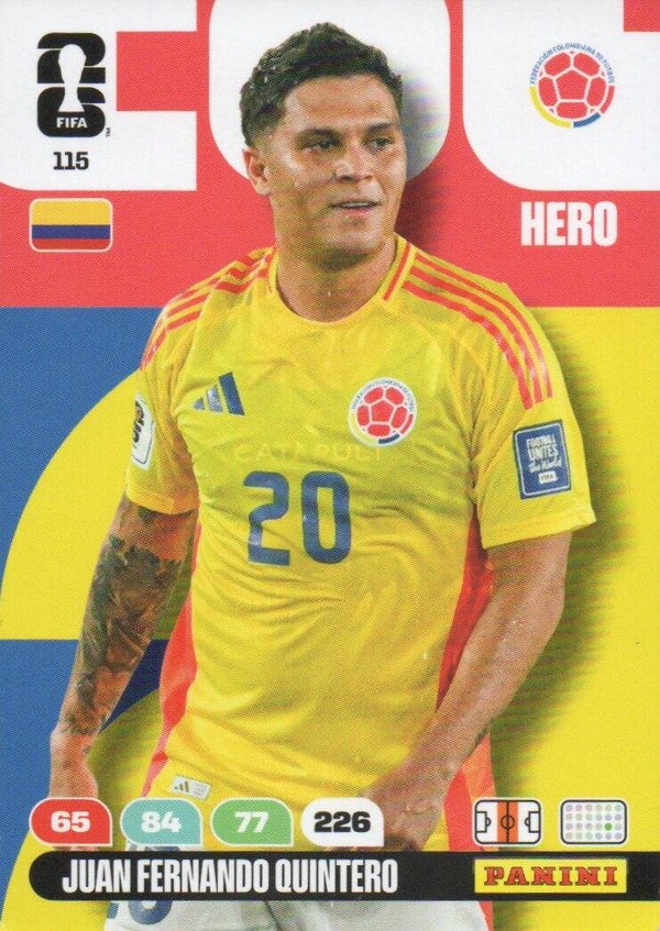 #115: Juan Fernando Quintero (Colombia) - Panini FIFA World Cup 2026 Adrenalyn XL