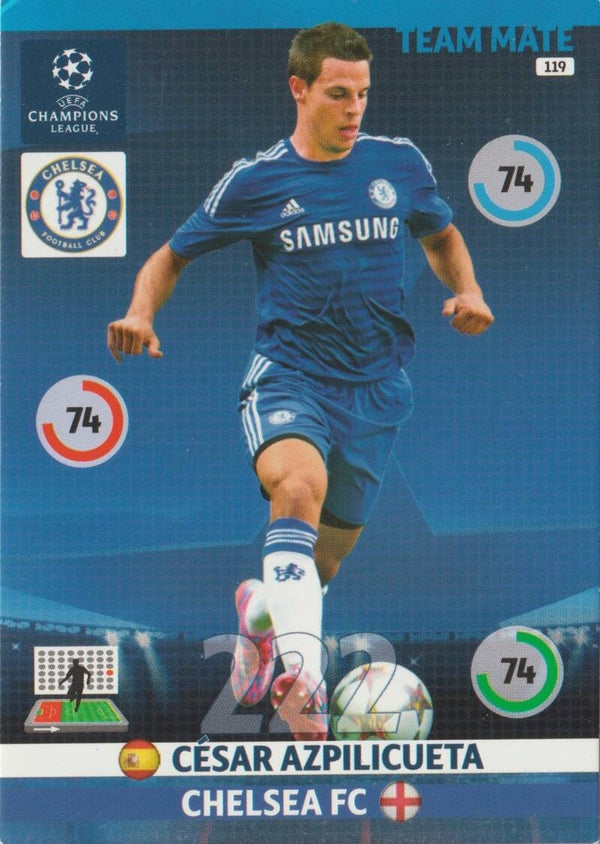 #119: César Azpilicueta (Chelsea FC) PANINI ADRENALYN XL CL 2014-2015
