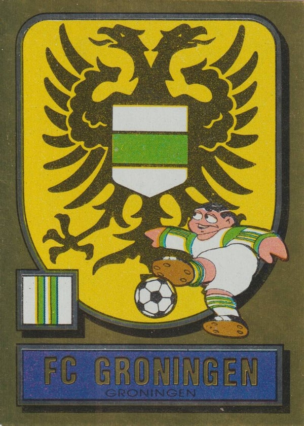 #119: Logo (Foil) FC Groningen - Panini Voetbal 82 (Eredivisie)
