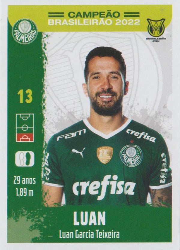 #11: Luan - Panini Palmeiras Campeão Brasileirão 2022