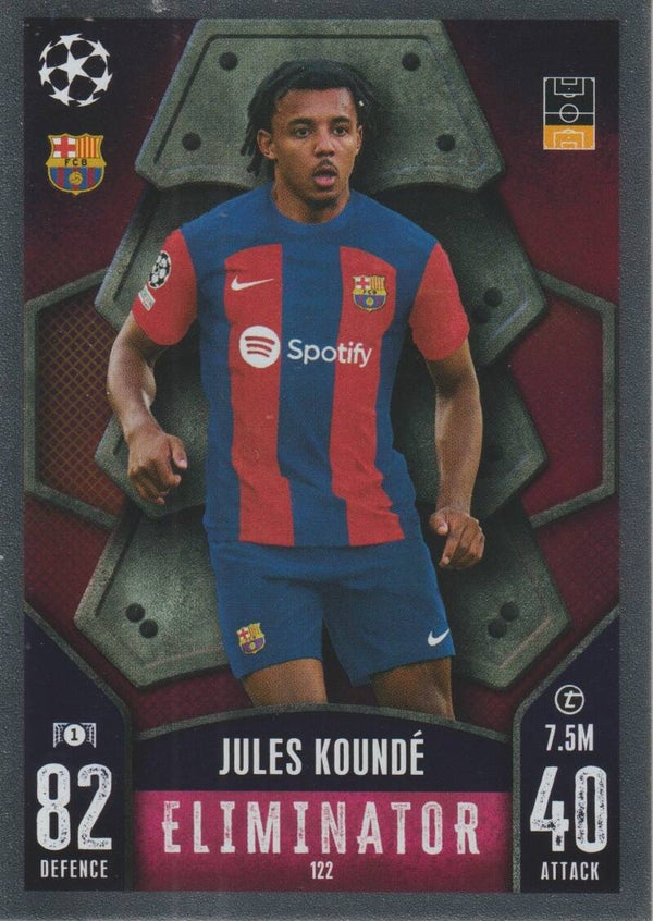 #122: JULES KOUNDÉ (FC BARCELONA) TOPPS MATCH ATTAX UEFA CHAMPIONS LEAGUE, EUROPA LEAGUE & EUROPA CONFERENCE LEAGUE 2023-2024