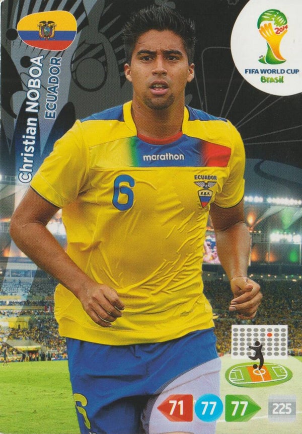 #125: Christian Noboa (Ecuador) - PANINI ADRENALYN XL - FIFA WORLD CUP BRASIL 2014