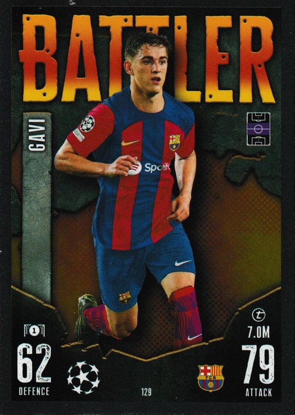 #129: Gavi (FC Barcelona) - Topps Match Attax CL, Europa League & Europa Conference League 2023-2024