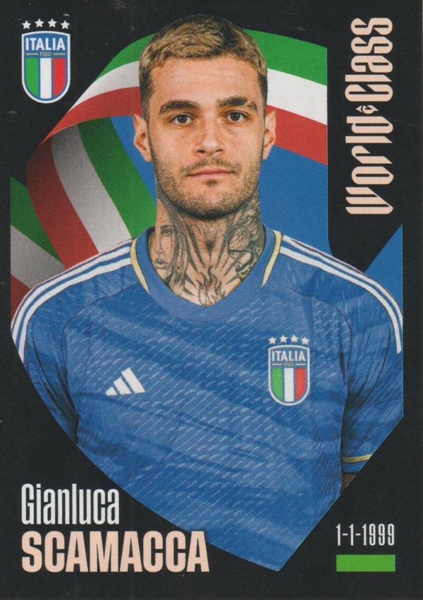 #130: Gianluca Scamacca (Italy) - Panini World Class 2024