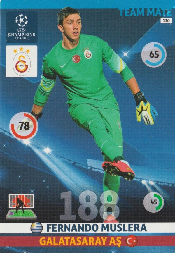 #136: Fernando Muslera (Galatasaray AŞ) - Panini Adrenalyn XL CL 2014-2015