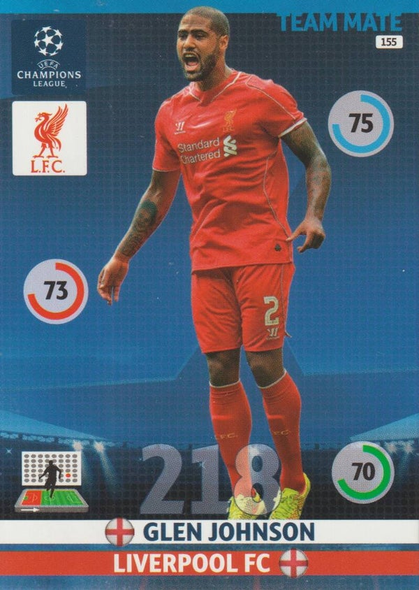 #155: Glen Johnson (Liverpool FC) - PANINI ADRENALYN XL CL 2014-2015