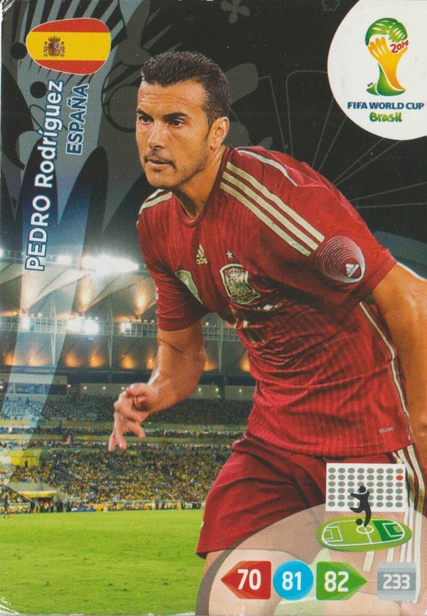#155: Pedro Rodríguez (España) - PANINI ADRENALYN XL - FIFA WORLD CUP BRASIL 2014
