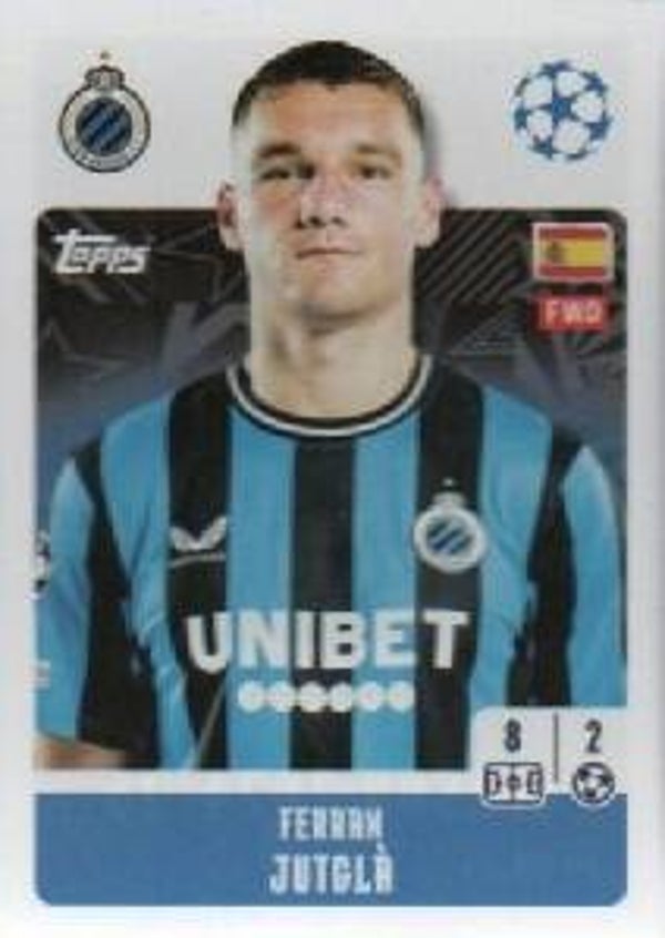 #158: Ferran Jutglà (Club Brugge KV) - Topps UEFA Champions League 2024/2025