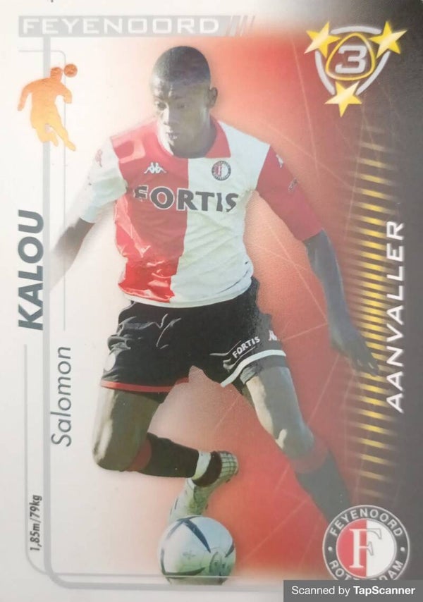 #18: Salamon Kalou (Feyenoord Rotterdam) - Magic Box Int. All Stars Trading Card Game 2005/2006