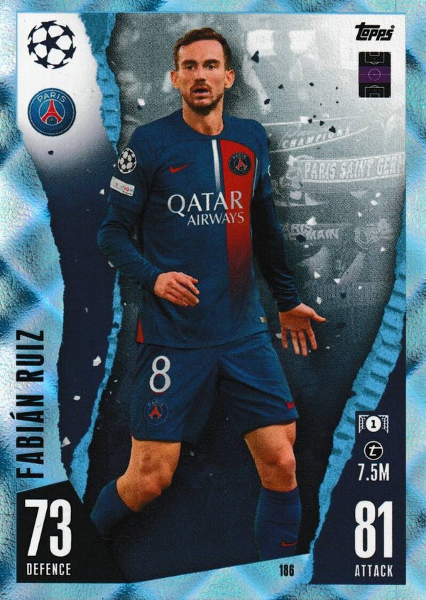 #186: Fabián Ruiz (Paris Saint Germain) - Topps Match Attax CL, Europa League & Europa Conference League 2023-2024