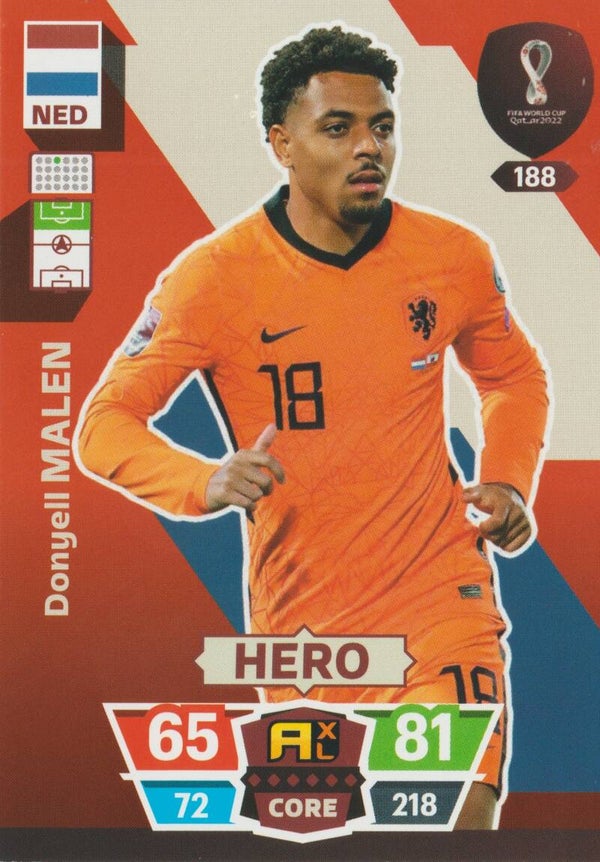 #188: Donyell Malen (Nederland) - PANINI ADRENALYN XL - FIFA WORLD CUP QATAR 2022