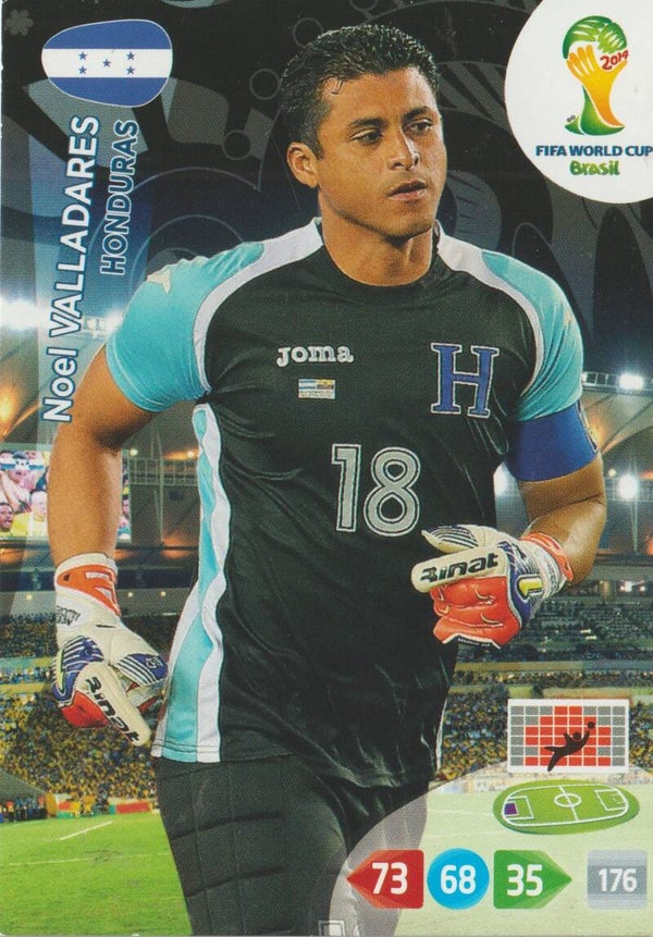 #188: Noel Valladares (Honduras) - PANINI ADRENALYN XL - FIFA WORLD CUP BRASIL 2014