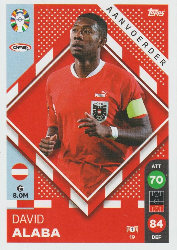 #19: DAVID ALABA (OOSTENRIJK) - TOPPS/LIDL MATCH ATTAX ALL STARS - UEFA EURO 2024 GERMANY