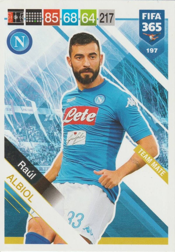 #197: Raúl Albiol (SSC Napoli) - Panini Adrenalyn XL FIFA 365 2018/2019