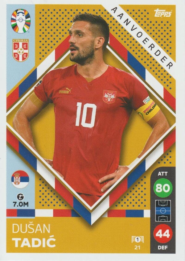 #21: DUSAN TADIC (SERVIË) - TOPPS/LIDL MATCH ATTAX ALL STARS - UEFA EURO 2024 GERMANY
