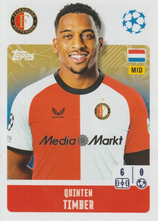 #215: Quinten Timber (SC Feyenoord) - Topps UEFA Champions League 2024/2025