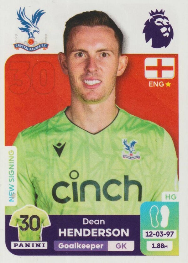 #228: Dean Henderson (Crystal Palace) - Panini Premier League 2024