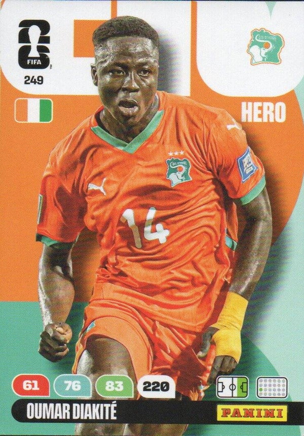 #249: Oumar Diakité (Ivoorkust) - Panini FIFA World Cup 2026 Adrenalyn XL