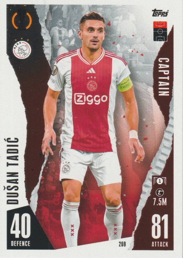 #269: Dusan Tadic (AFC Ajax) TOPPS MATCH ATTAX UEFA CHAMPIONS LEAGUE, EUROPA LEAGUE & EUROPA CONFERENCE LEAGUE 2023-2024