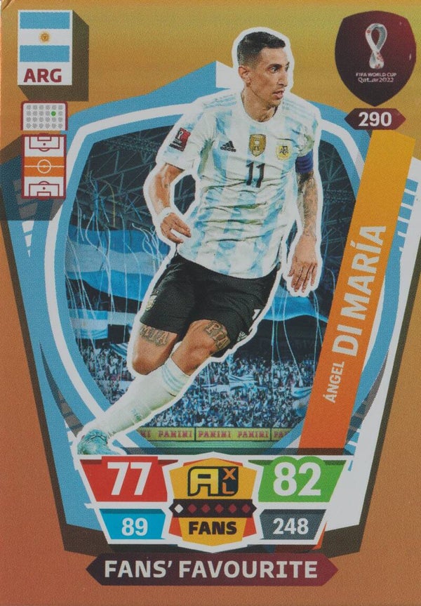 #290: Ángel di María (Argentina) - PANINI ADRENALYN XL - FIFA WORLD CUP QATAR 2022