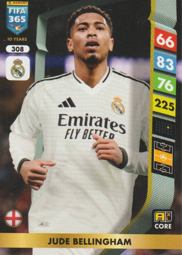 #308: Jude Bellingham (Real Madrid) - Panini FIFA 365 Adrenalyn XL 2025