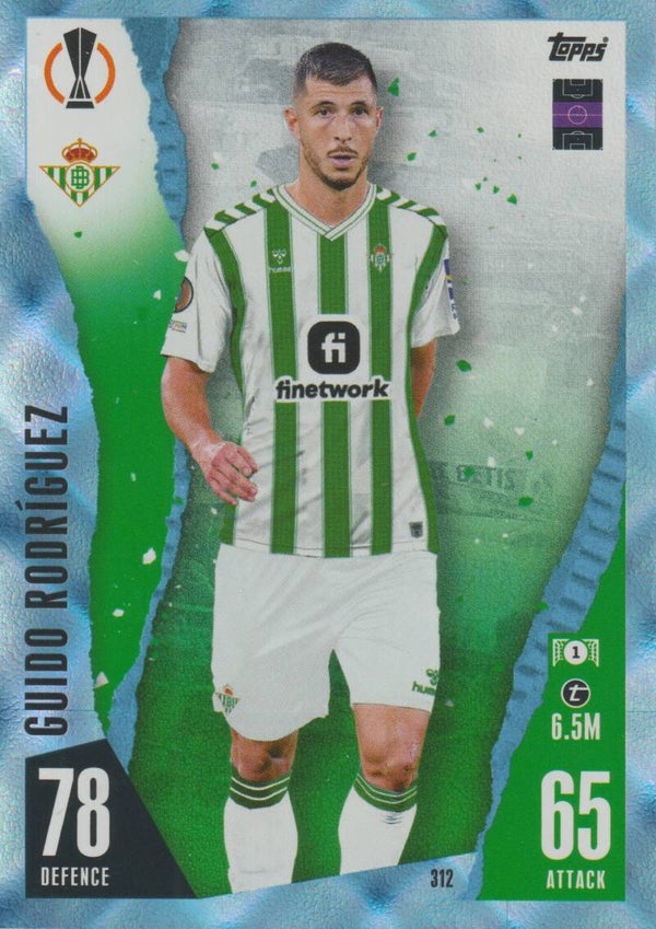 #312: Guido Rodríguez (Real Betis Balompié) TOPPS MATCH ATTAX UEFA CHAMPIONS LEAGUE, EUROPA LEAGUE & EUROPA CONFERENCE LEAGUE 2023-2024