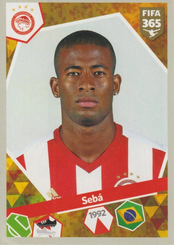 #321: Sebá (Olympiacos FC) - Panini FIFA 365 The Golden World of Football 2018