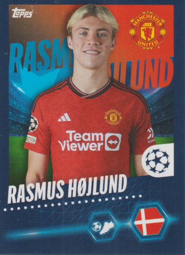 #326: RASMUS HOJLUND (MANCHESTER UNITED) - TOPPS UEFA CHAMPIONS LEAGUE, SEASON 2023/2024