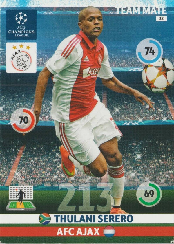 #32: Thulani Serero (AFC Ajax) PANINI ADRENALYN XL CL 2014-2015