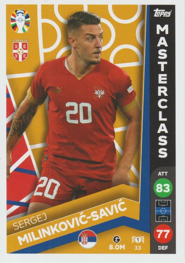 #33: SERGEJ MILINKOVIC-SAVIC (SERVIË) - TOPPS/LIDL MATCH ATTAX ALL STARS - UEFA EURO 2024 GERMANY