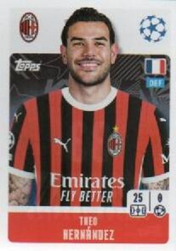 #33: Theo Hernández (AC Milan) - Topps UEFA Champions League 2024/2025