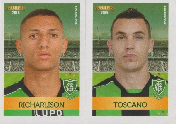 #332A & 332B: Richarlison (ROOKIE) & Toscano (América) Campeonato Brasileiro 2015