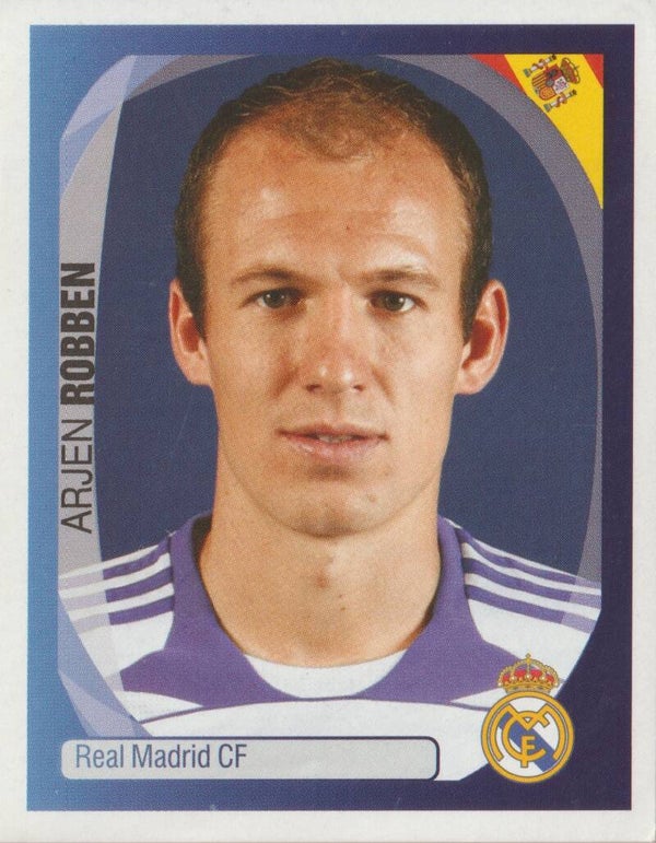 #348: Arjen Robben (Real Madrid CF) Panini UEFA Champions League 2007/2008