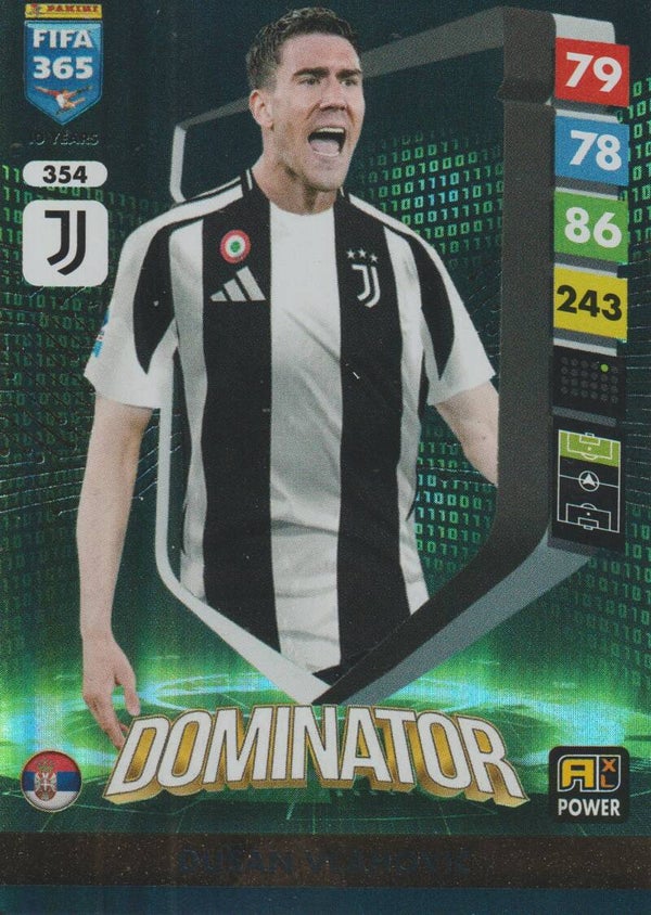 #354: Dusan Vlahovic (Juventus) - Panini FIFA 365 Adrenalyn XL 2025