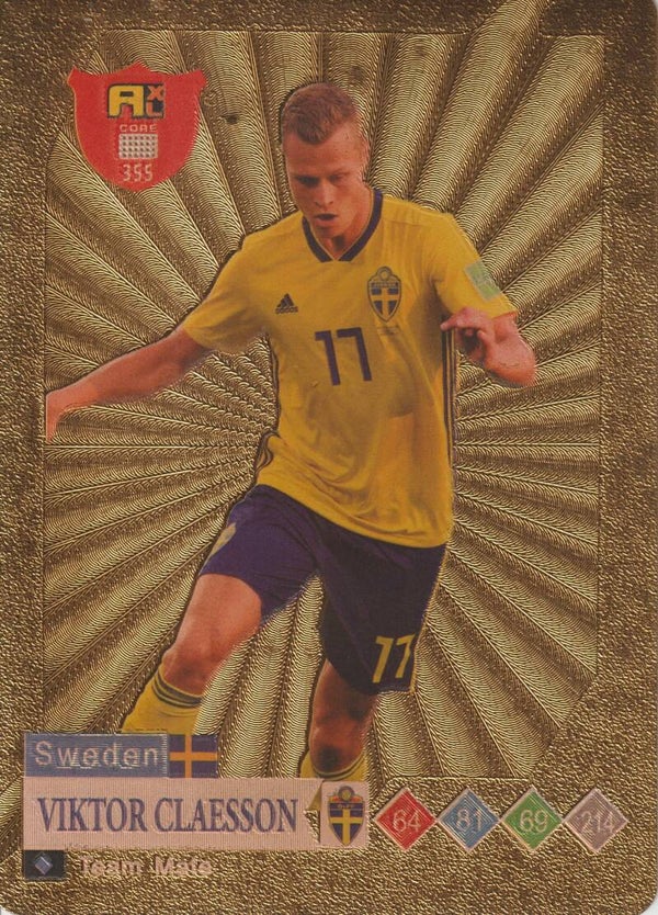 #355: VIKTOR CLAESSON (SWEDEN) - WORLD FOOTBALL STARS AXL GOLD SERIES