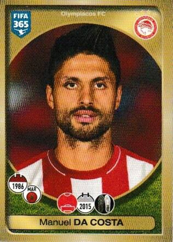#358: Manuel da Costa (Olympiacos FC) - Panini FIFA 365 - The Golden World of Football