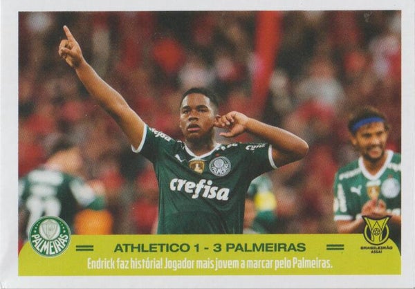 #36: Endrick (ROOKIE) match2 Panini Palmeiras Campeão Brasileirão 2022