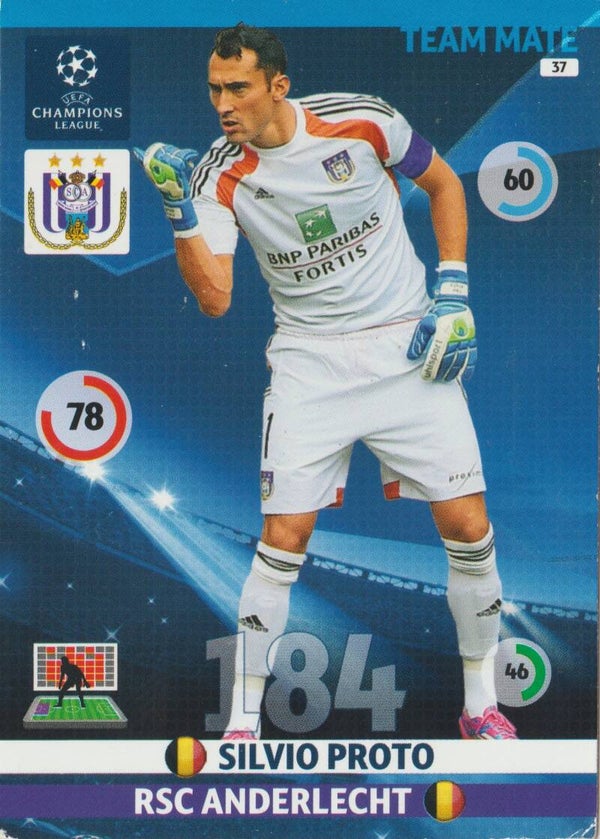 #37: Silvio Proto (RSC Anderlecht) PANINI ADRENALYN XL CL 2014-2015