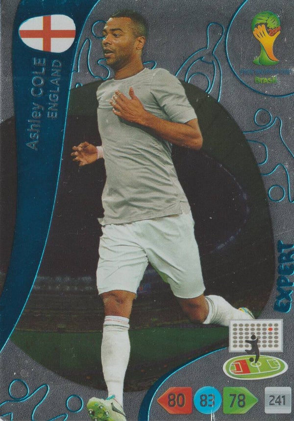 #381: Ashley Cole (England) - PANINI ADRENALYN XL - FIFA WORLD CUP BRASIL 2014