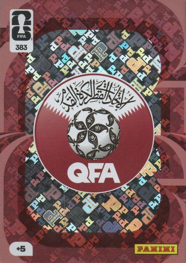 #383: Team Badge (Qatar) - Panini FIFA World Cup 2026 Adrenalyn XL