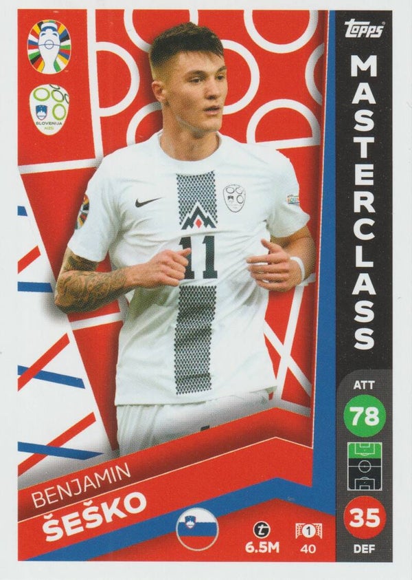 #40: BENJAMIN SESKO (SLOVENIË) - TOPPS/LIDL MATCH ATTAX ALL STARS - UEFA EURO 2024 GERMANY