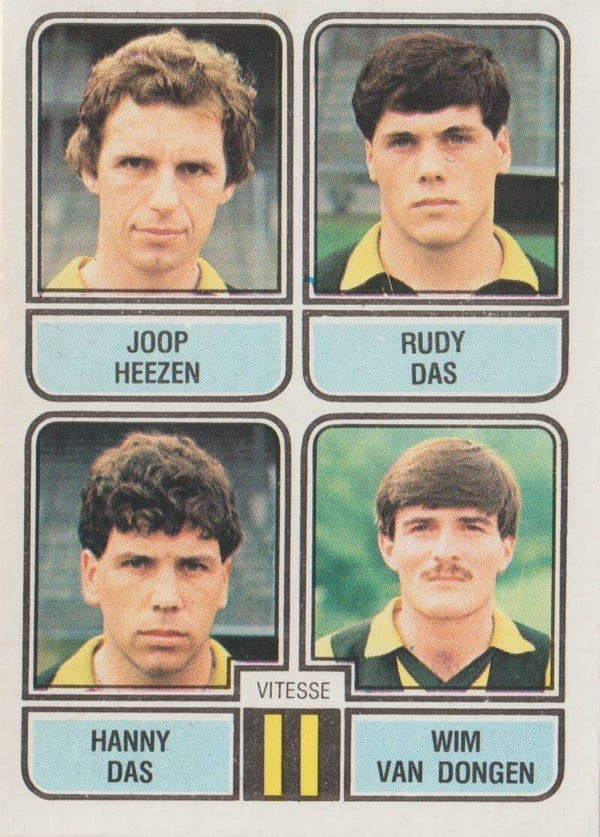 #416 A-B-C-D: Joop Heezen / Rudy Das / Hanny Das / Wim van Dongen (Vitesse) - Panini Voetbal 82 (Eredivisie)