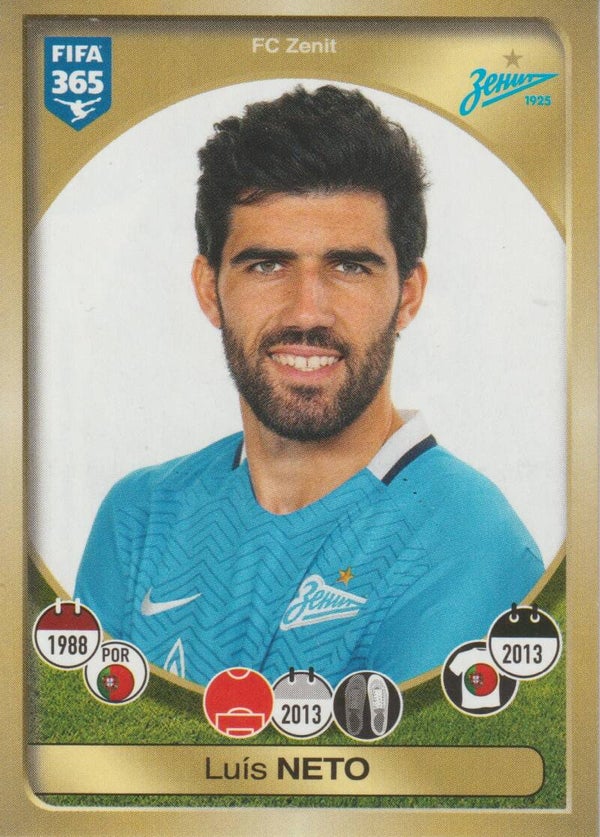 #425: Luis Neto (FC Zenit) - Panini FIFA 365 - The Golden World of Football 2017 (2016-2017)