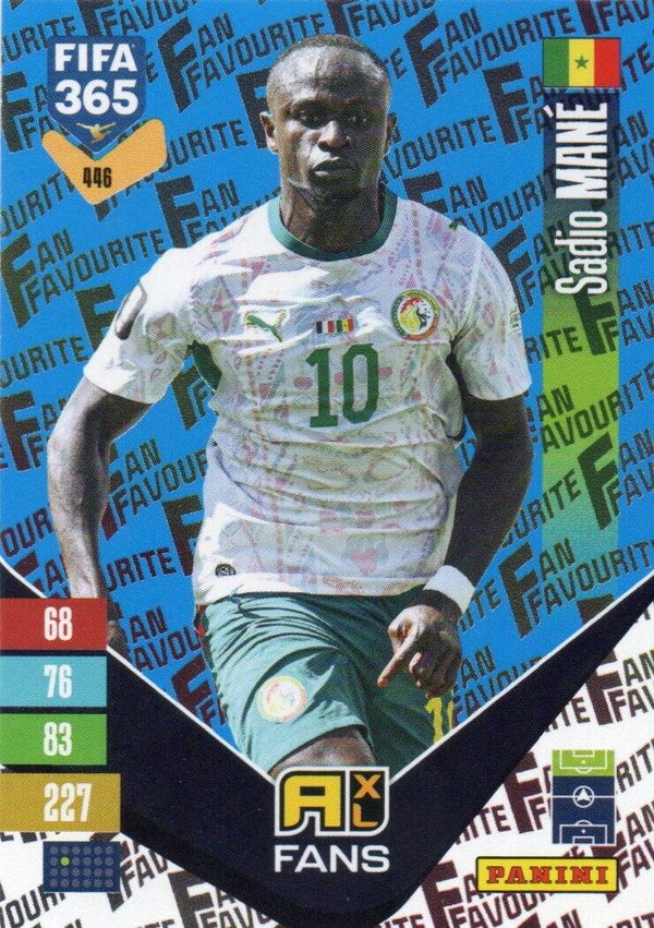 #446: Sadio Mané (Senegal) Blue Parallel - Panini FIFA 365 Adrenalyn XL 2027