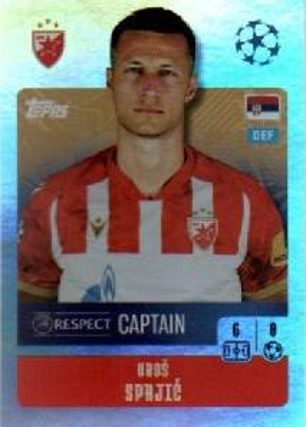 #456: Uros Sprjic (FK Crvena Zvezda) - Topps UEFA Champions League 2024/2025