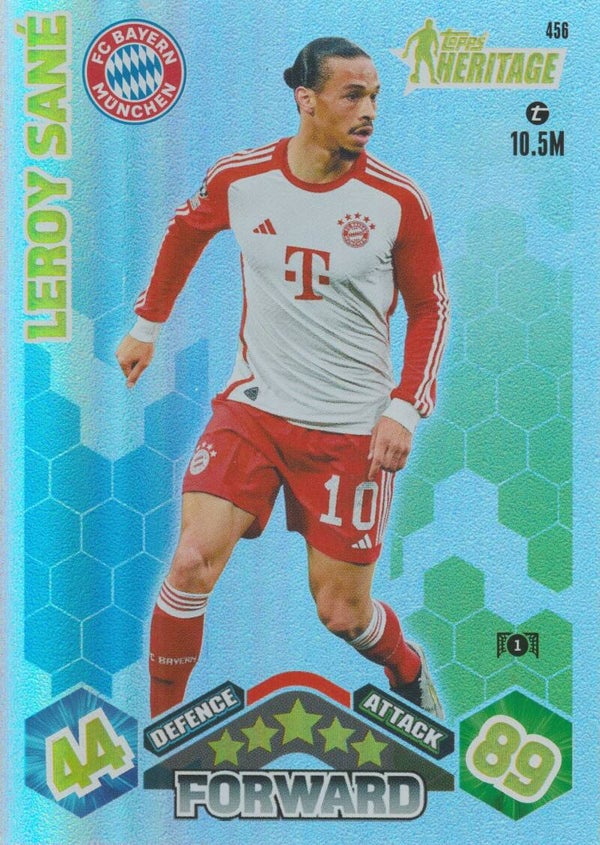 #456: Leroy Sané (FC Bayern München) TOPPS MATCH ATTAX UEFA CHAMPIONS LEAGUE, EUROPA LEAGUE & EUROPA CONFERENCE LEAGUE 2023-2024