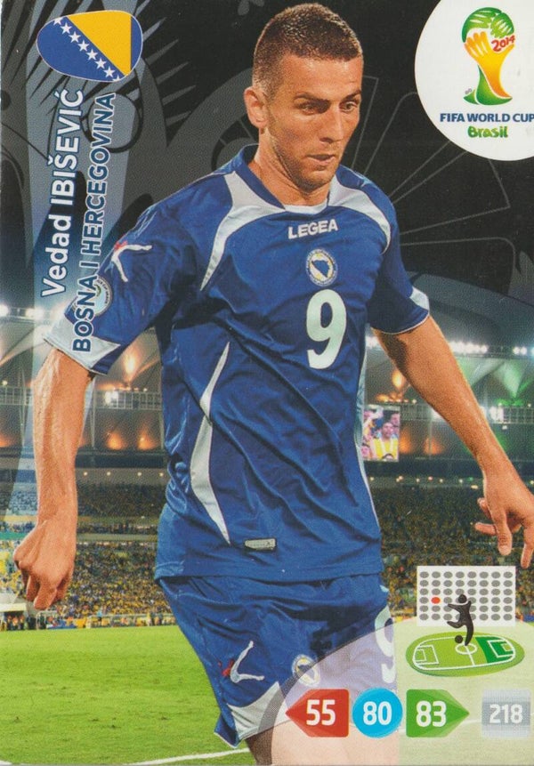 #45: Vedad Ibisevic (Bosnië & Herzegovina) - Panini ADRENALYN XL - FIFA WORLD CUP BRASIL 2014