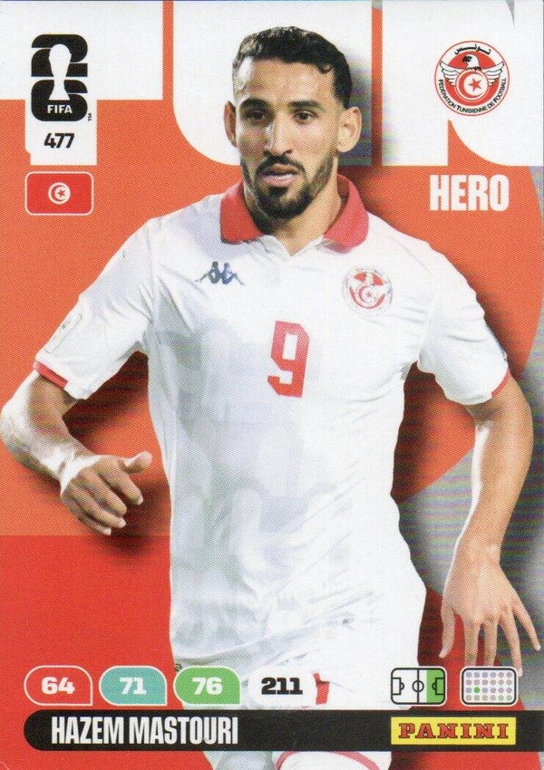 #477: Hazem Mastouri (Tunesië) - Panini FIFA World Cup 2026 Adrenalyn XL