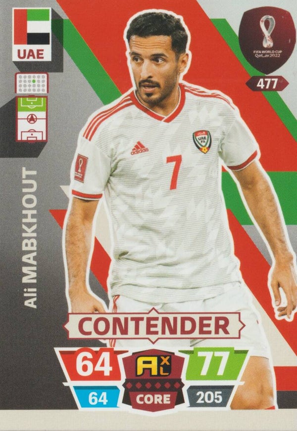 #477: Ali Mabkhout (UAE) - PANINI ADRENALYN XL - FIFA WORLD CUP QATAR 2022